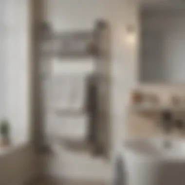 Luxurious Towel Warmer Rack Luxurious towel warmer rack in a modern bathroom setting