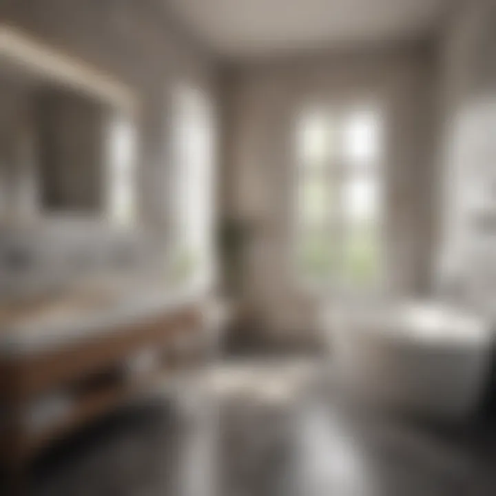 A pristine bathroom showcasing beautifully cleaned tiles