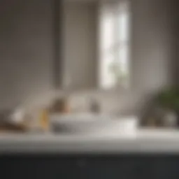 An array of eco-friendly bathroom tile cleaners displayed on a countertop