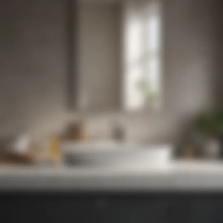 An array of eco-friendly bathroom tile cleaners displayed on a countertop