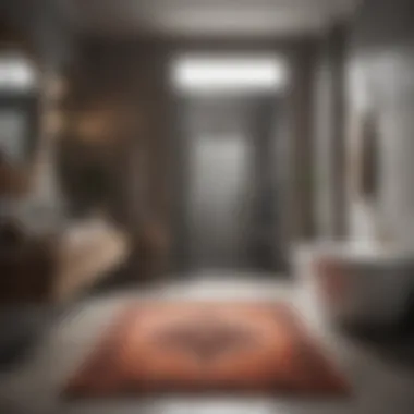 Stylish Bathroom with Antimicrobial Rugs Stylish bathroom setting featuring antimicrobial rugs