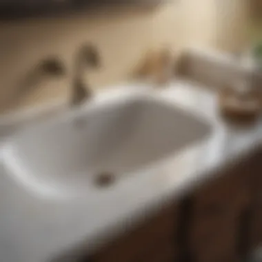 Bathroom Sink Before and After Resealing Before and after of a bathroom sink with new sealant
