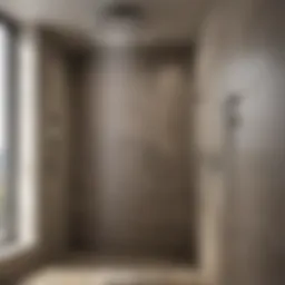 Luxurious modern shower with rainfall feature