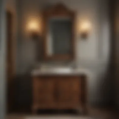 A Glimpse into 19th Century Bathroom Design Historical wooden bathroom cabinet from the 19th century