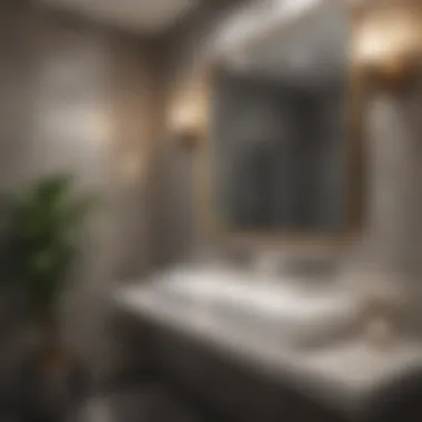 Chic Bathroom Installation Stylish double faucet trough sink installation showcasing a chic bathroom