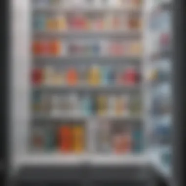 Skincare Essentials in Mini Fridge Close-up of skincare products stored in a mini fridge