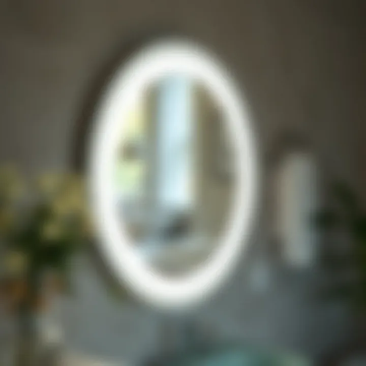 Zoom Mirror with Integrated Lighting Close-up of a stylish zoom mirror with integrated lighting