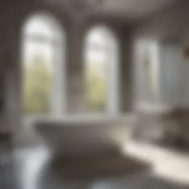 Elegant Freestanding Bathtub Elegant freestanding bathtub in a modern bathroom