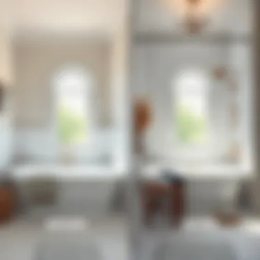 Bathtub to Shower Conversion Before and after comparison of bathtub to shower conversion