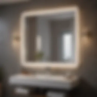 Layered Lighting: Creating Ambiance in Style Trendy bathroom with layered lighting around the mirror