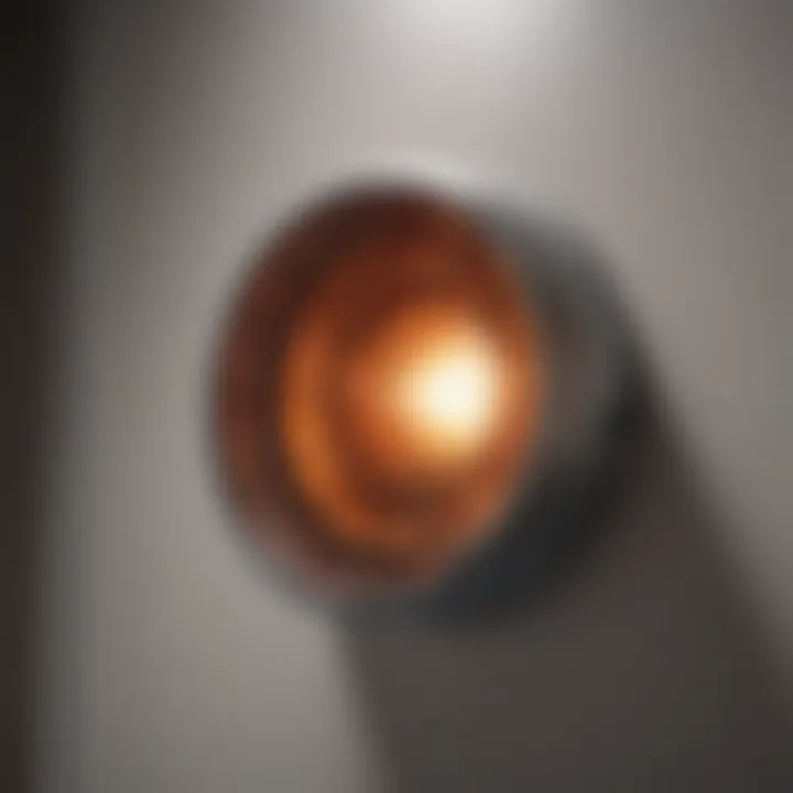 Close-up of a modern heater light combo fixture