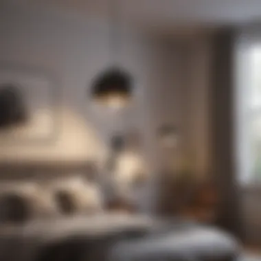Modern Pendant Lighting Design Modern pendant lighting design in a cozy bedroom setting