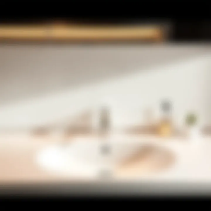 Stylish Sink Stop Integration Stylish sink stop integrated with modern bathroom decor