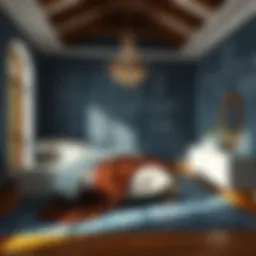 Blueprint of a bedroom extension project