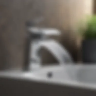 Modern Design of a Waterfall Chrome Faucet Elegant waterfall chrome bathroom faucet showcasing modern design