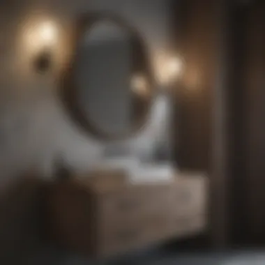 Textured Wallpaper for a Luxurious Look Luxurious bathroom cabinet showcasing textured wallpaper