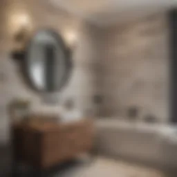 Elegant bathroom featuring waterproof shiplap walls