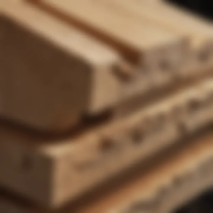 Close-up of sustainable wood materials used in mattress foundations