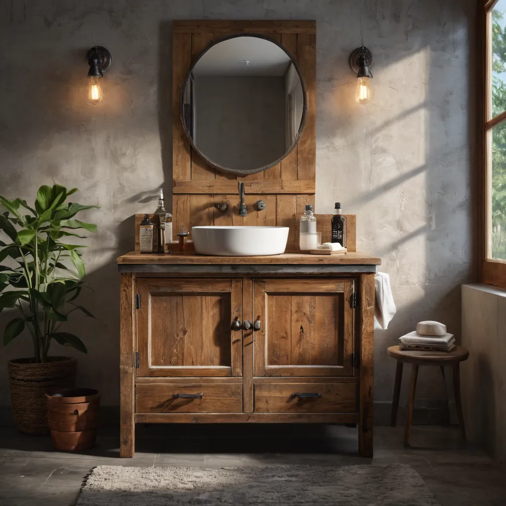 Charming Small Rustic Bathroom Vanities